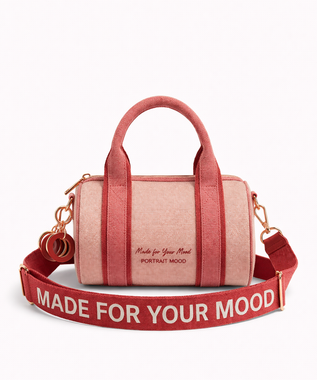 The P|M Daydream Script Barrel Bag - Rose & Berry Edition