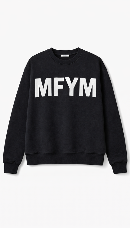 The P|M MFYM Statement Crewneck - Noir Edition