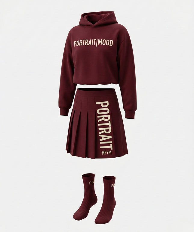 THE BORDEAUX MOOD PLEATED SET