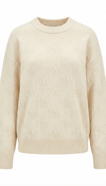 PM Monogram Knit — Beige