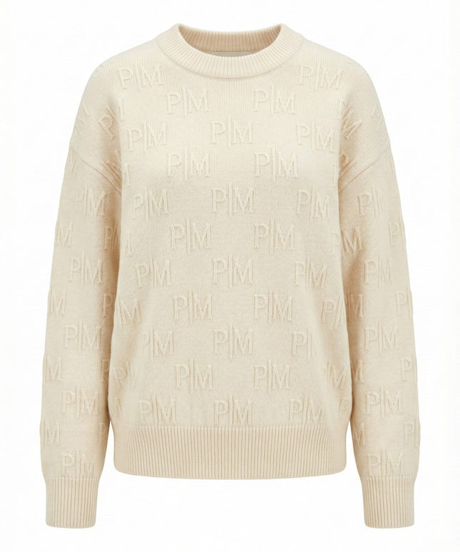PM Monogram Knit — Beige