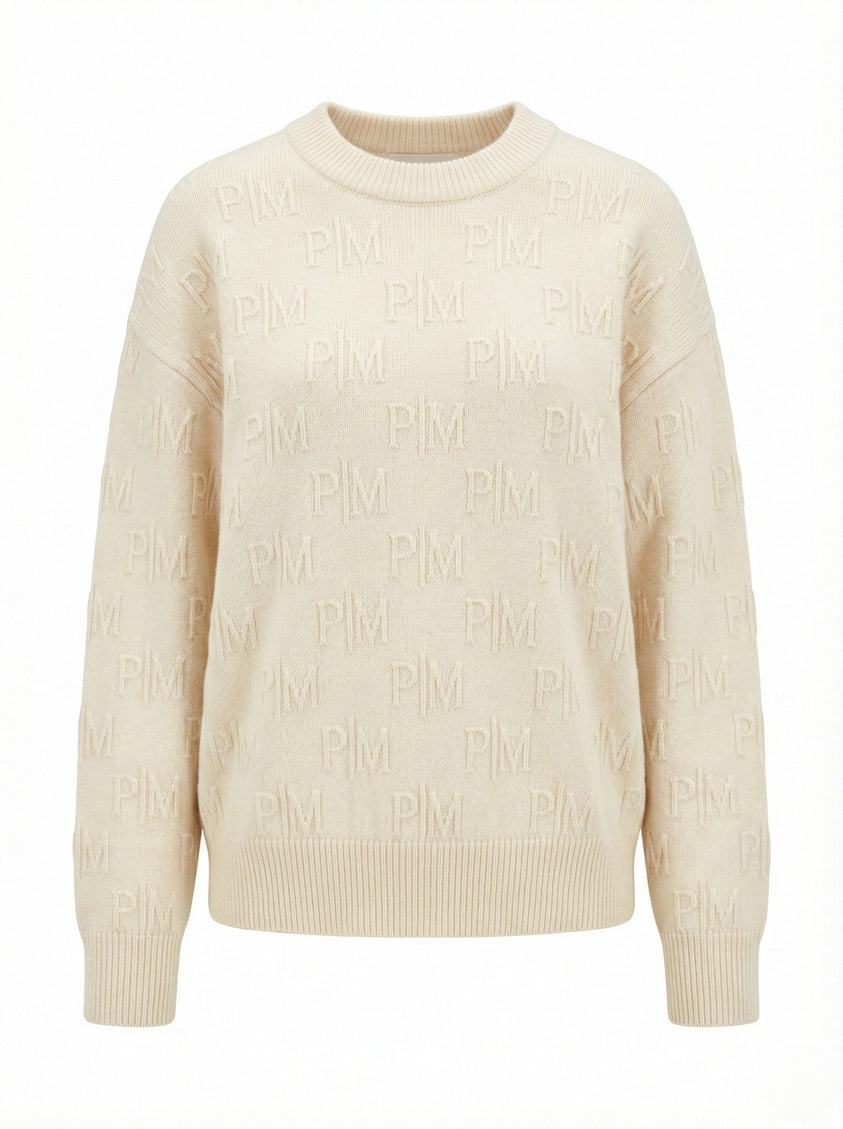 PM Monogram Knit — Beige