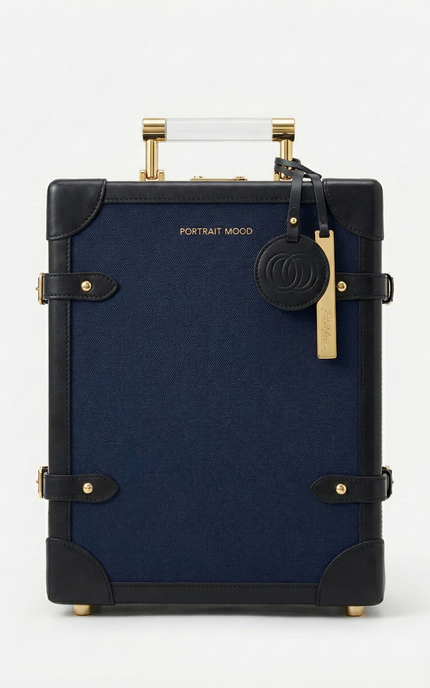 The P|M Diplomat Canvas Vanity Trunk - Navy Edition
