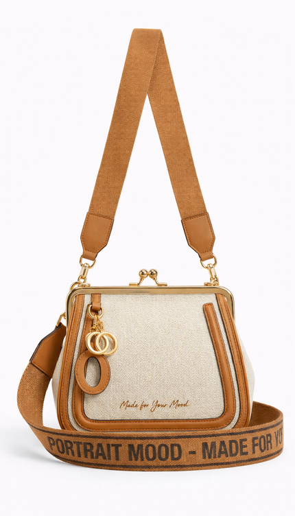 The P|M Heirloom Frame Satchel - Sand & Cognac Edition