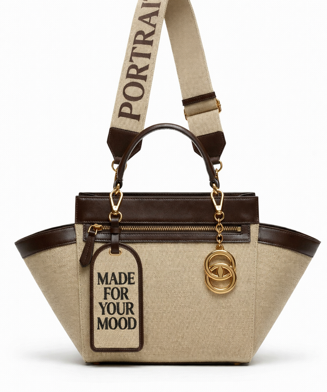 The P|M Voyager Winged Tote - Sand & Espresso Edition