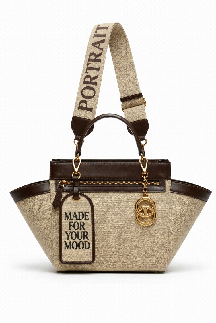 The P|M Voyager Winged Tote - Sand & Espresso Edition