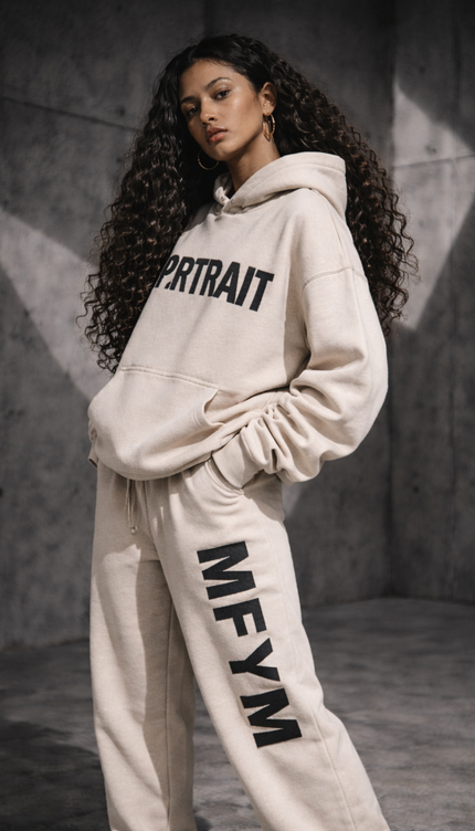 The P|M Statement Oversized Hoodie - Oatmeal Edition