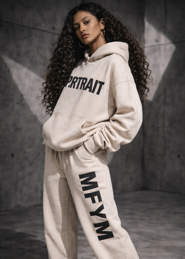 The P|M Statement Oversized Hoodie - Oatmeal Edition