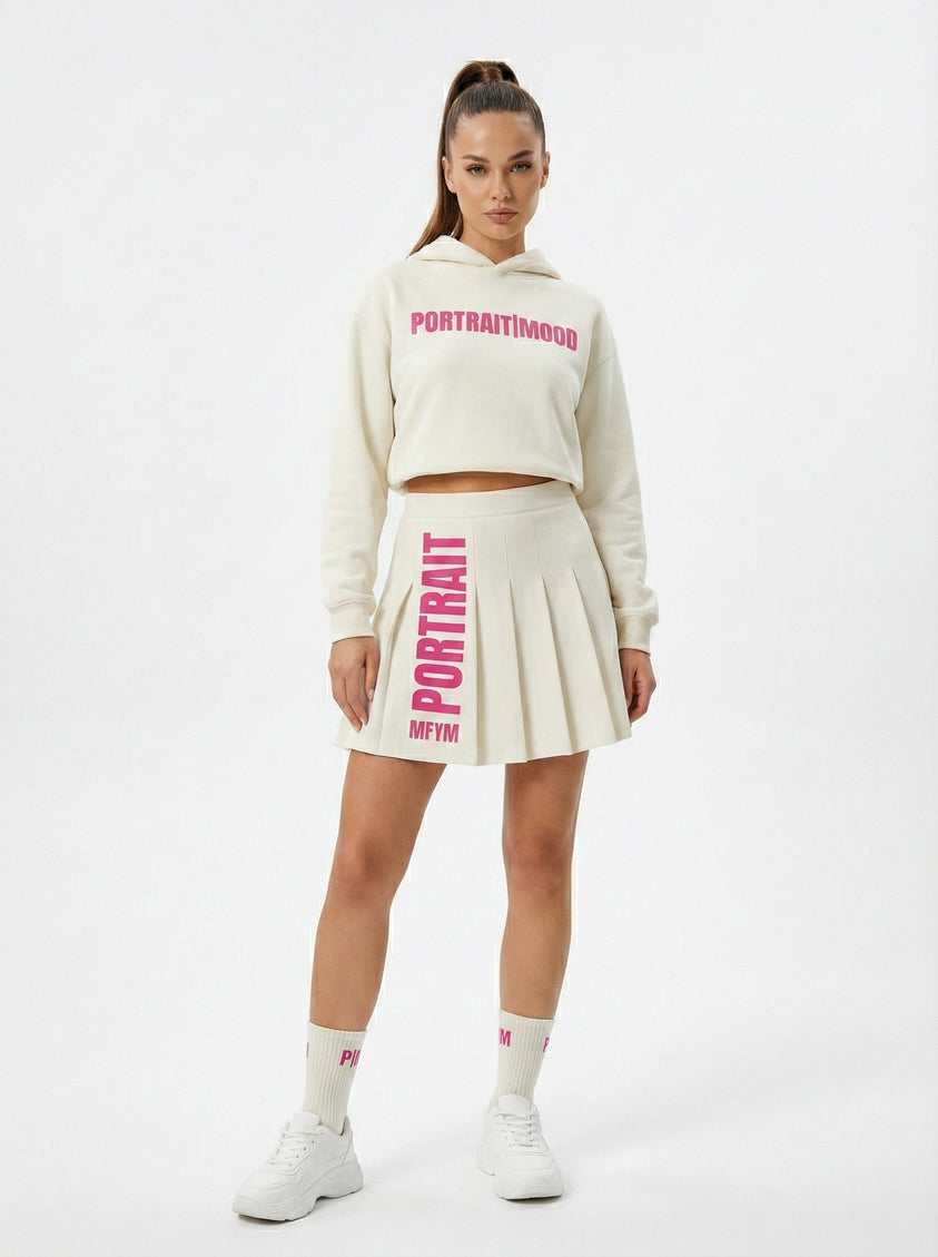 THE IVORY PINK MOOD PLEATED SET