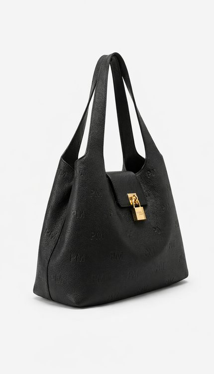 The P|M Insignia Lock Hobo - Noir Edition