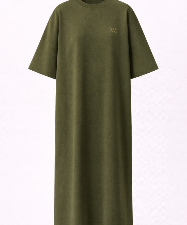 The PM Olive Monogram Midi Dress