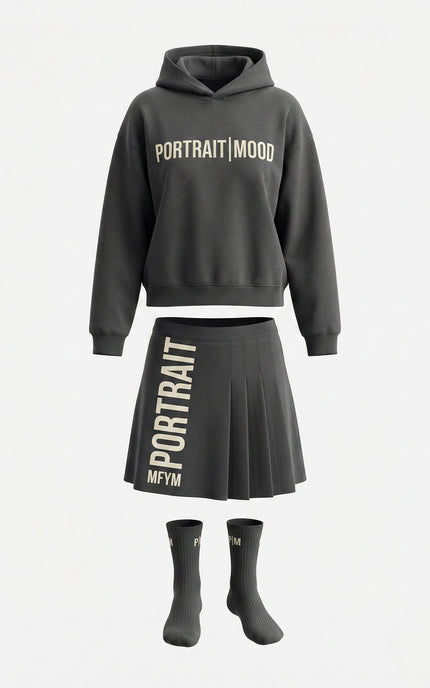 THE CHARCOAL SIGNATURE PLEATED SET