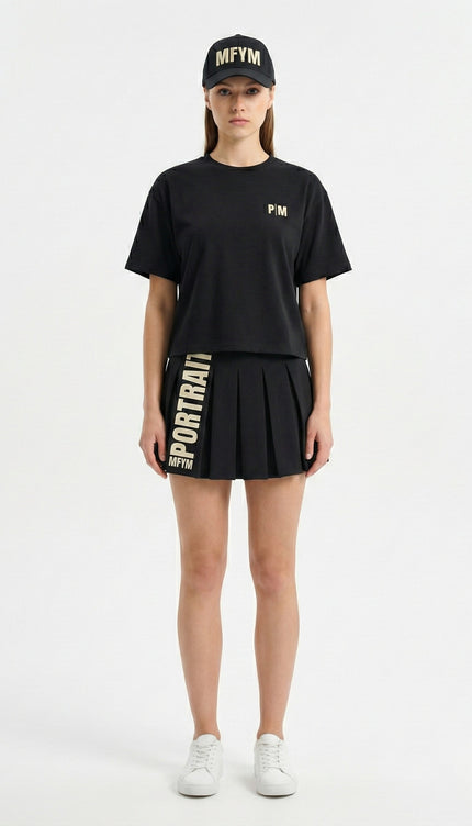 THE BLACK IDENTITY PLEATED SET