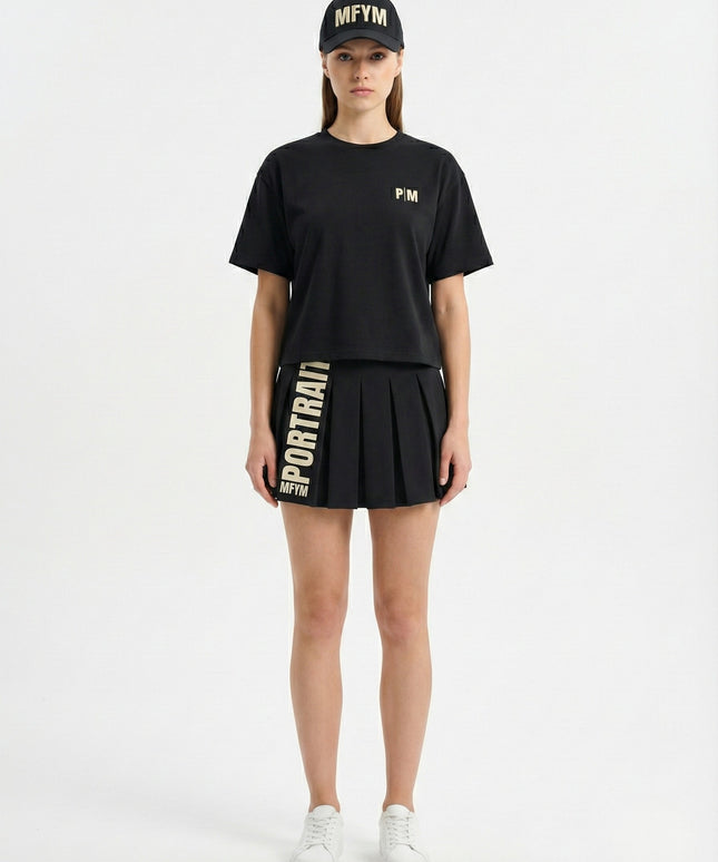 THE BLACK IDENTITY PLEATED SET