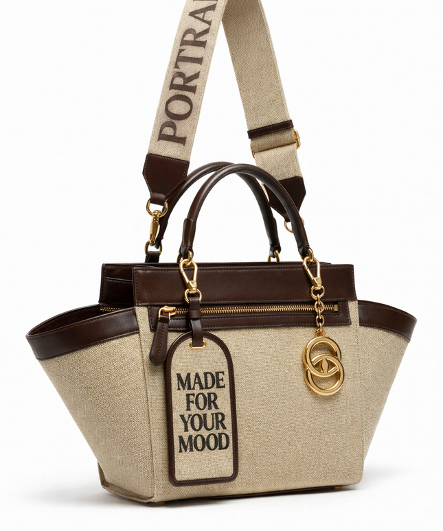 The P|M Voyager Winged Tote - Sand & Espresso Edition