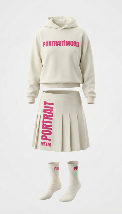 THE IVORY PINK MOOD PLEATED SET