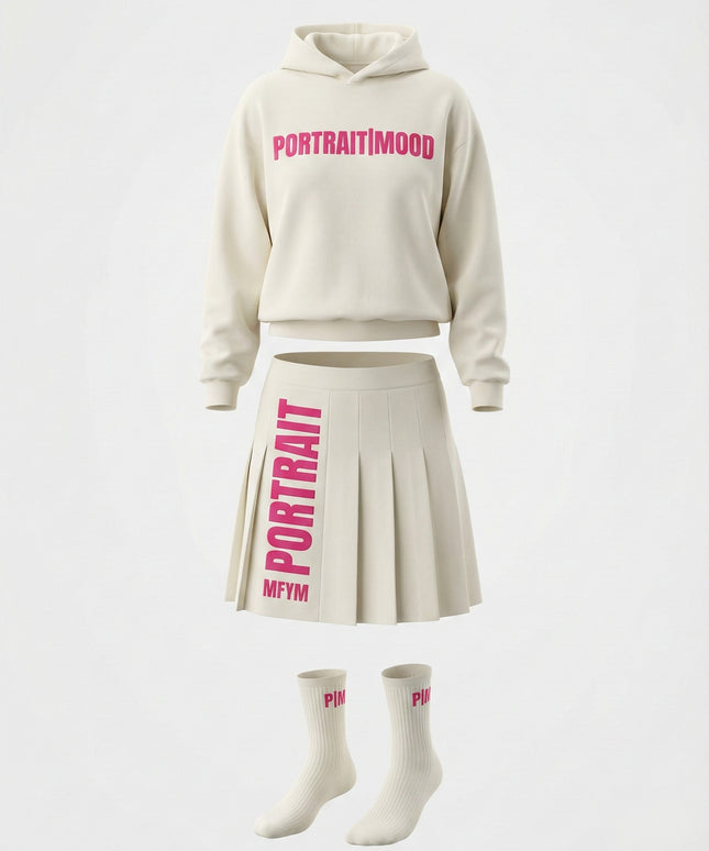 THE IVORY PINK MOOD PLEATED SET