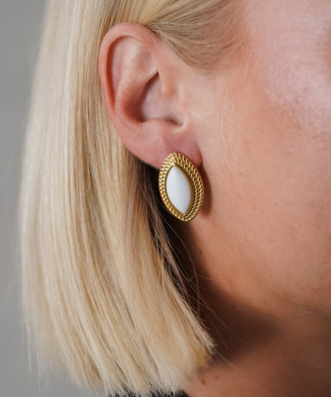 SOLAR AURA EARRINGS In Solid Non-Tarnish Stainless Steel With 18K Gold-Plate