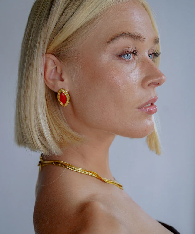 SOLAR AURA EARRINGS In Solid Non-Tarnish Stainless Steel With 18K Gold-Plate