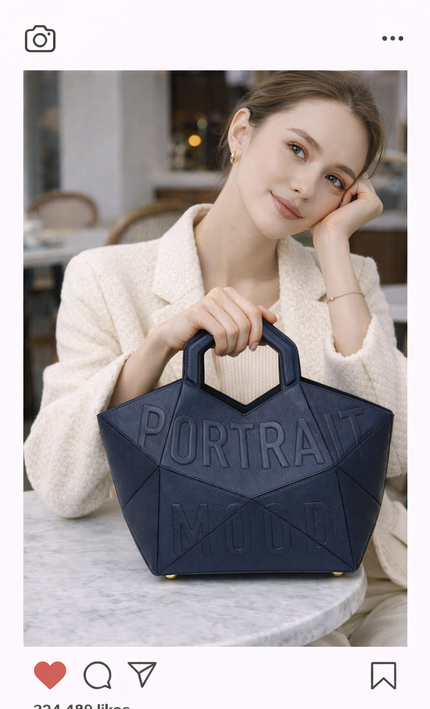 Gemini said The P M Architect Geometric Tote Navy Edition