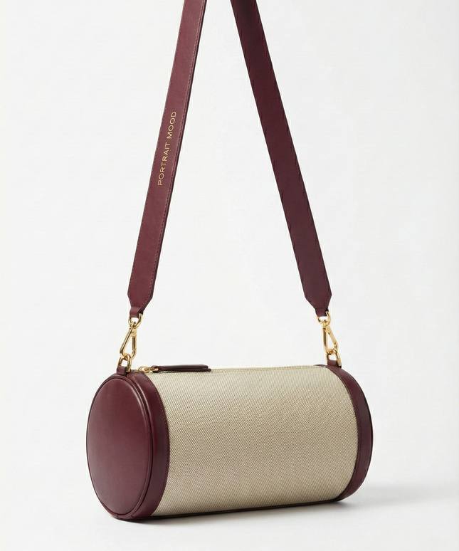 The P|M Grand Tour Canvas Barrel Bag - Burgundy Edition