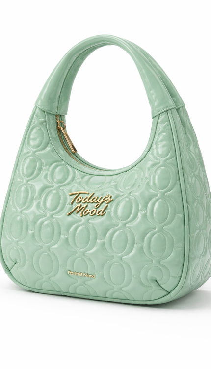 The P|M Aura Quilted Crescent - Mint Patent Today's Mood Edition