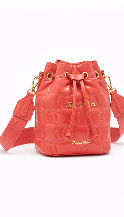 Gemini said The P|M Aura Quilted Bucket - Coral Patent Today's Mood Edition