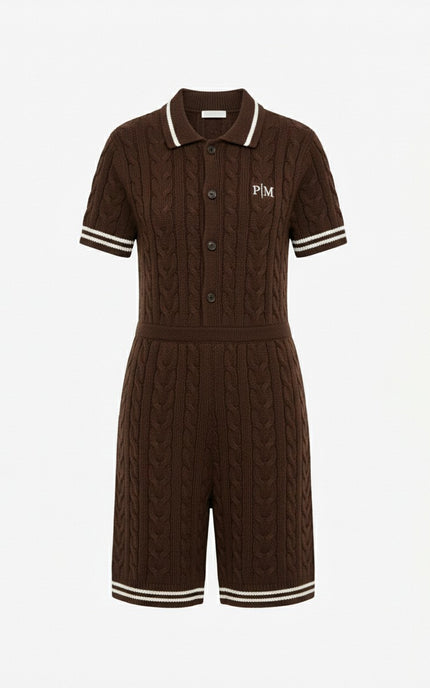 The PM Espresso Heritage Cable Romper