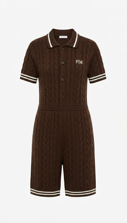 The PM Espresso Heritage Cable Romper