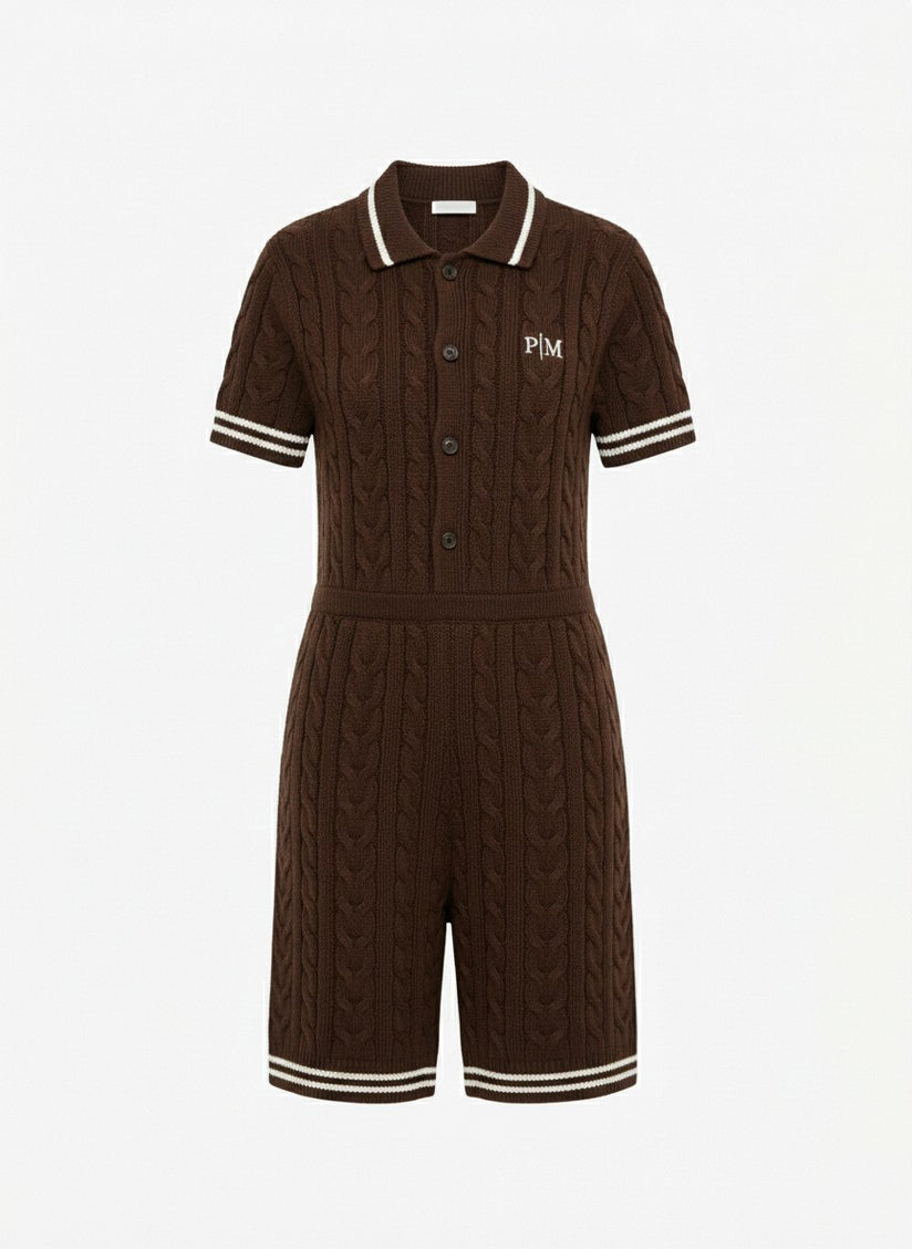 The PM Espresso Heritage Cable Romper