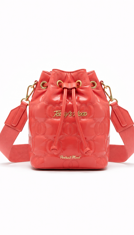 Gemini said The P|M Aura Quilted Bucket - Coral Patent Today's Mood Edition