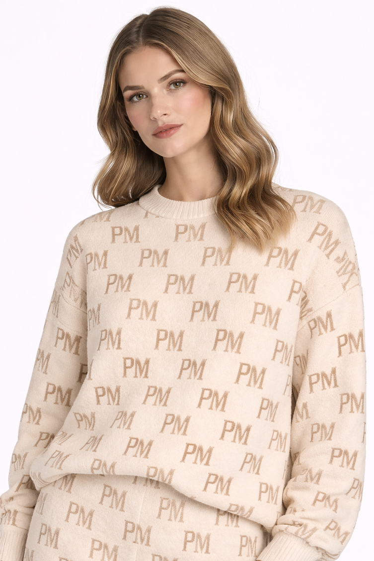 The PM Sandstone Monogram Lounge Set