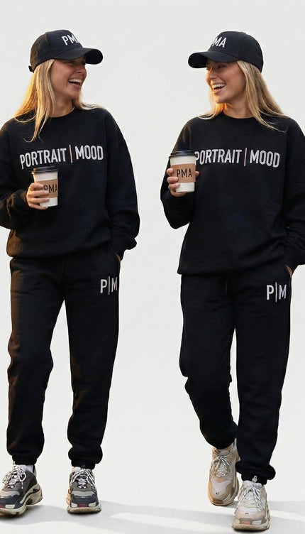THE MOOD SIGNATURE CREW SET — BLACK