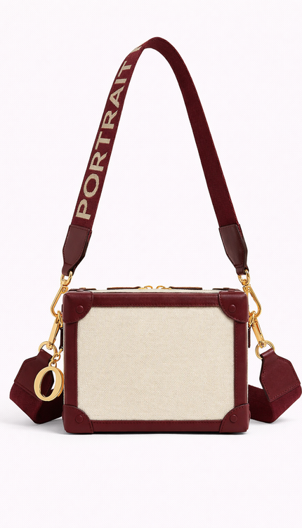The P|M Miniature Rigid Trunk Crossbody - Burgundy Edition