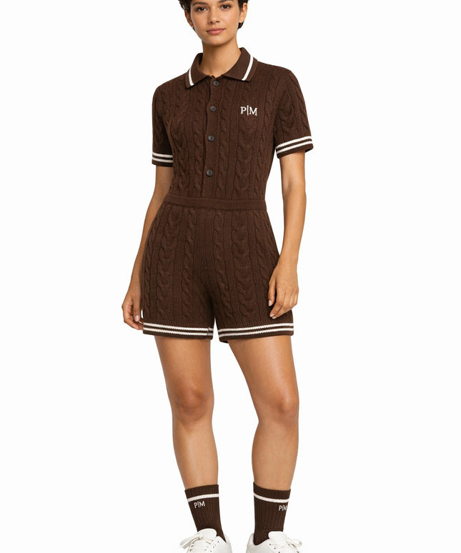The PM Espresso Heritage Cable Romper