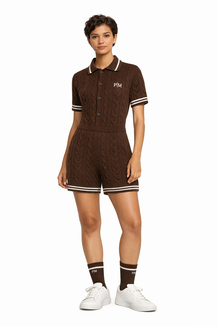 The PM Espresso Heritage Cable Romper