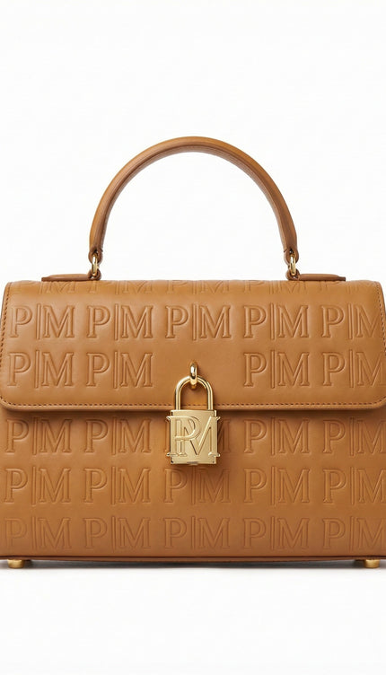 THE SENTINEL (Embossed P|M Top-Handle Satchel Bag)