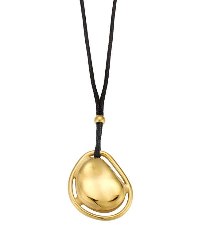 LUNAR ESSENCE PENDANT - NECKLACE In Solid Non-Tarnish Stainless Steel With 18K Gold-Plate