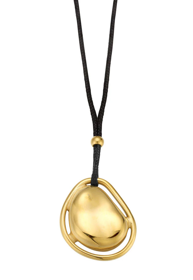 LUNAR ESSENCE PENDANT - NECKLACE In Solid Non-Tarnish Stainless Steel With 18K Gold-Plate