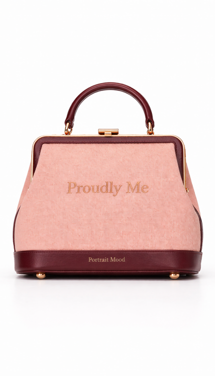 The P|M Aura Frame Top Handle - Blush & Bordeaux Proudly Me Edition