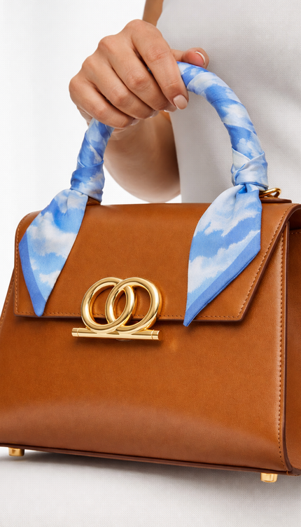 The P|M Meridian Top Handle - Cognac & Cloud Edition