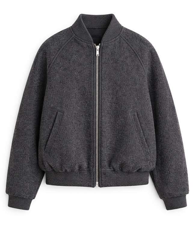 The P|M MFYM Wool Bomber - Charcoal Edition