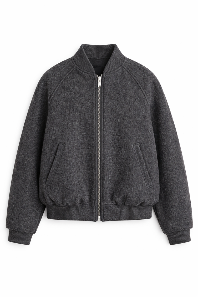 The P|M MFYM Wool Bomber - Charcoal Edition