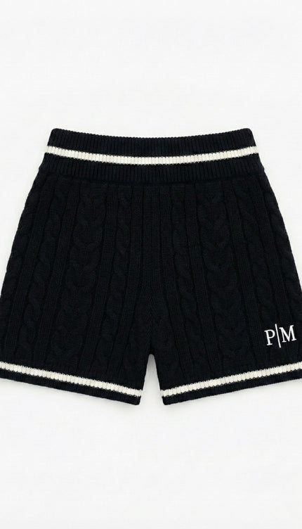 The PM Noir Heritage Cable Knit Short