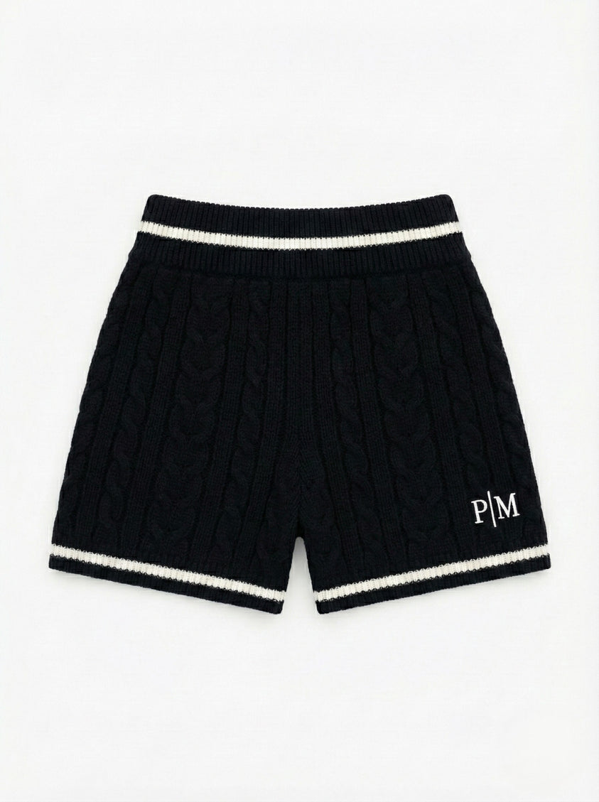 The PM Noir Heritage Cable Knit Short
