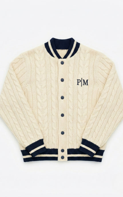 The PM Heritage Cable Varsity Cardigan