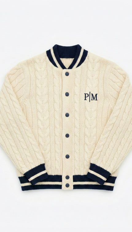 The PM Heritage Cable Varsity Cardigan