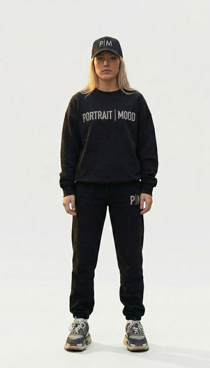 THE MOOD SIGNATURE CREW SET — BLACK