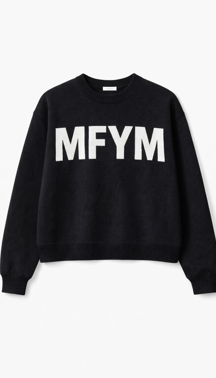 The P|M MFYM Intarsia Knit Jumper - Noir Edition
