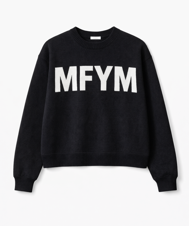 The P|M MFYM Intarsia Knit Jumper - Noir Edition